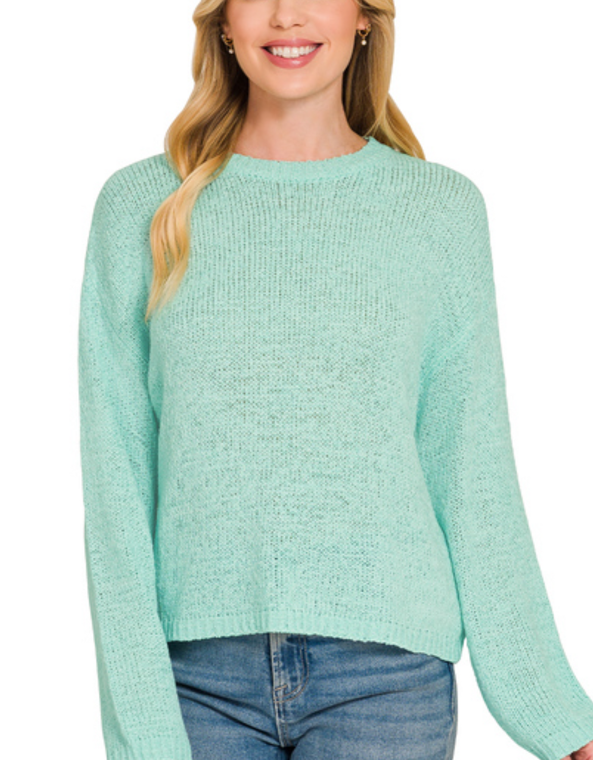 Light weight round neck sweater