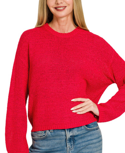Light weight round neck sweater