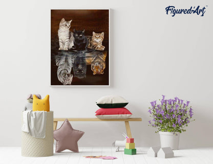 Diamond Painting - Kitten Reflection