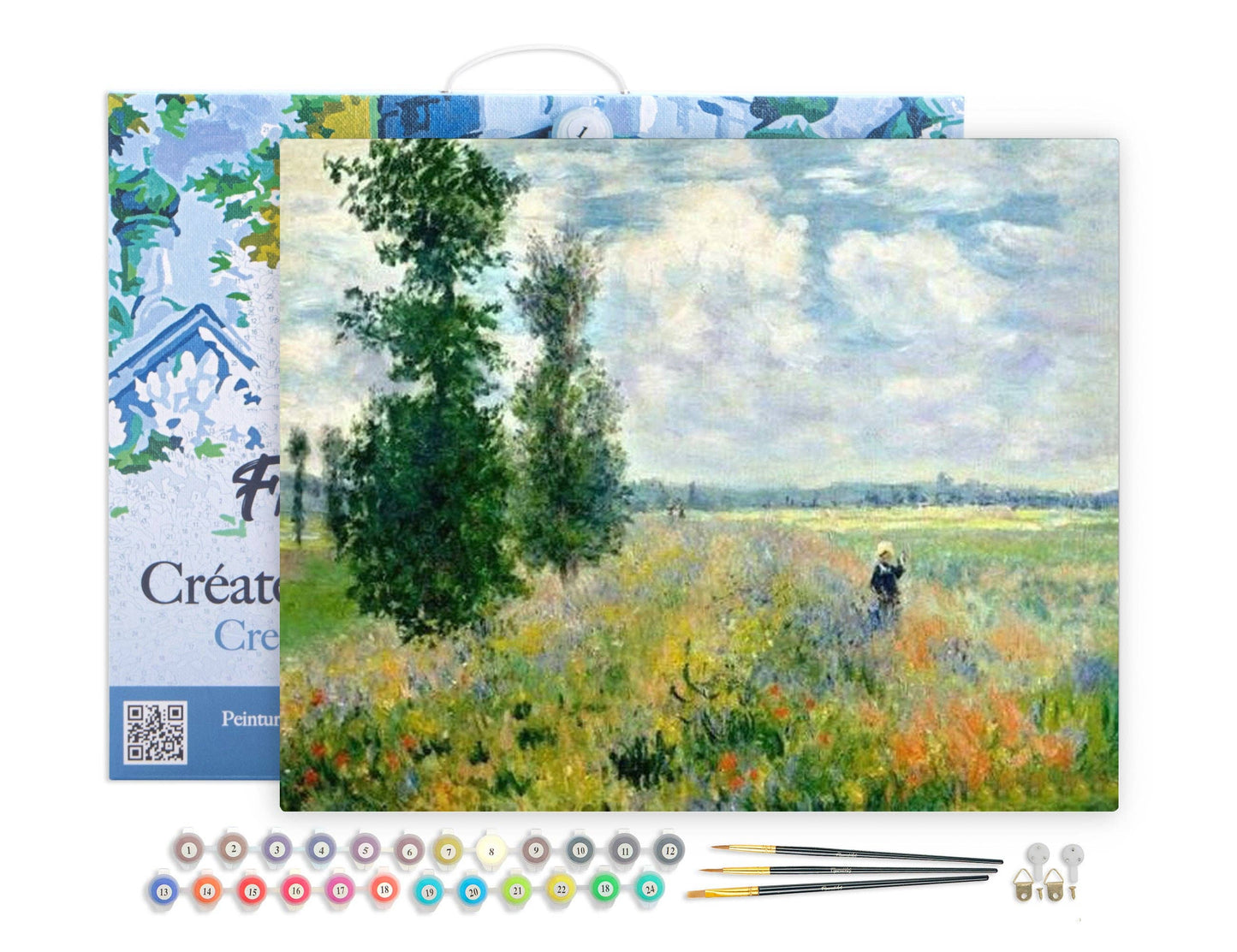 Paint by numbers Framed - Monet Field of Poppies